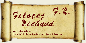 Filotej Michaud vizit kartica